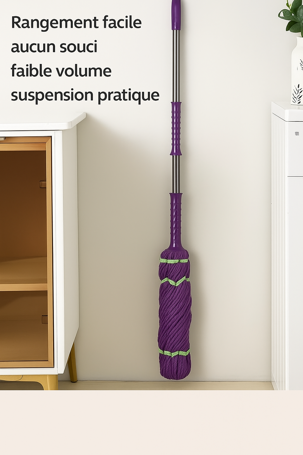 Balai Twist ultra absorbant: essorage flash, anti-gouttes, sol sec en 30 s