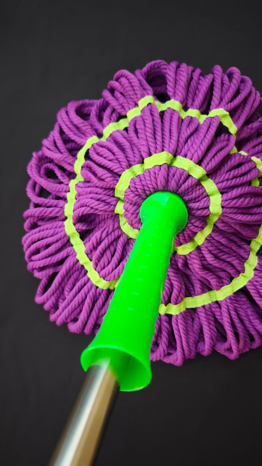 Balai Twist ultra absorbant: essorage flash, anti-gouttes, sol sec en 30 s